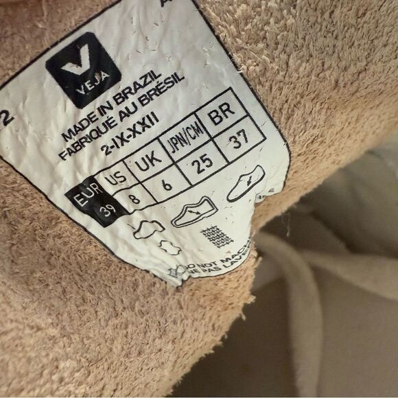 VEJA V-10 SUEDE JADE WHITE MULTICOLOR WOMENS SZ 8 - Picture 10 of 10